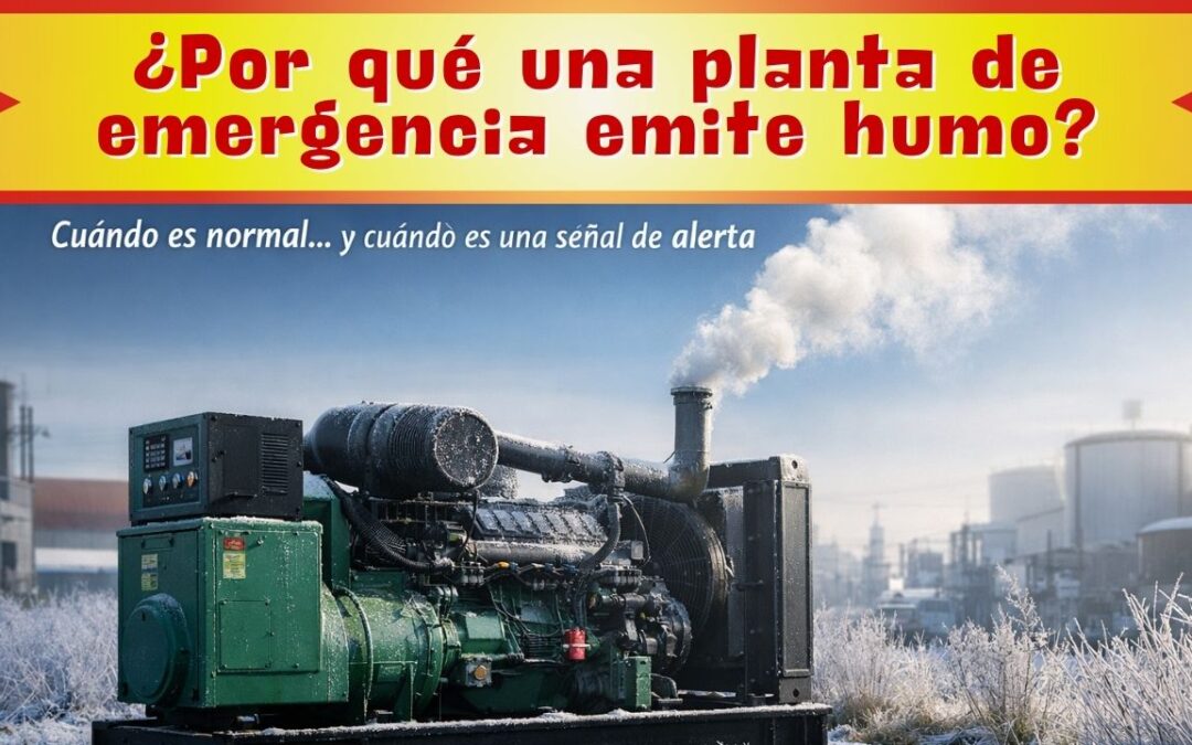 ¿Por qué una planta de emergencia emite humo?
